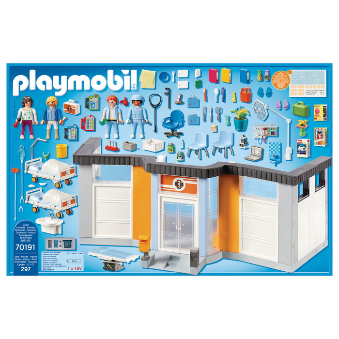 Playmobil 70191 - City Life - Hospital Wing Set de Construcción 297 Piezas para Niños +4 Años, Multicolor