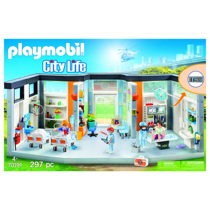 Playmobil 70191 - City Life - Hospital Wing Set de Construcción 297 Piezas para Niños +4 Años, Multicolor