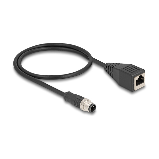 DeLOCK Cable M12 codificado A 8 pines macho a RJ45 hembra 0,5 m DeLOCK Cable M12 codificado A 8 pines macho a RJ45 hembra 0,5 m