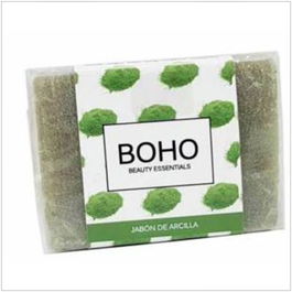 BOHO Jabón de Arcilla en Pastilla 100g para Piel Suave e Hidratada con Glicerina