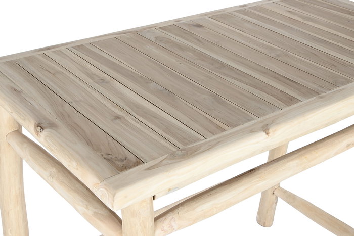 DKD Home Decor Mesa Horeca Balines Teca Natural 133 x 65 x 105 cm
