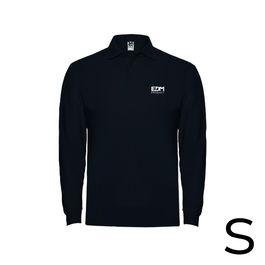 Edm Polo Merchandising Negro Manga Larga Talla S 65% Poliéster 35% Algodón