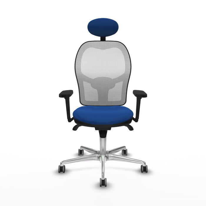 PIQUERAS Y CRESPO Silla de oficina Jorquera con mecanismo Sincro, Azul y Blanco PIQUERAS Y CRESPO Silla de oficina Jorquera con mecanismo Sincro, Azul y Blanco