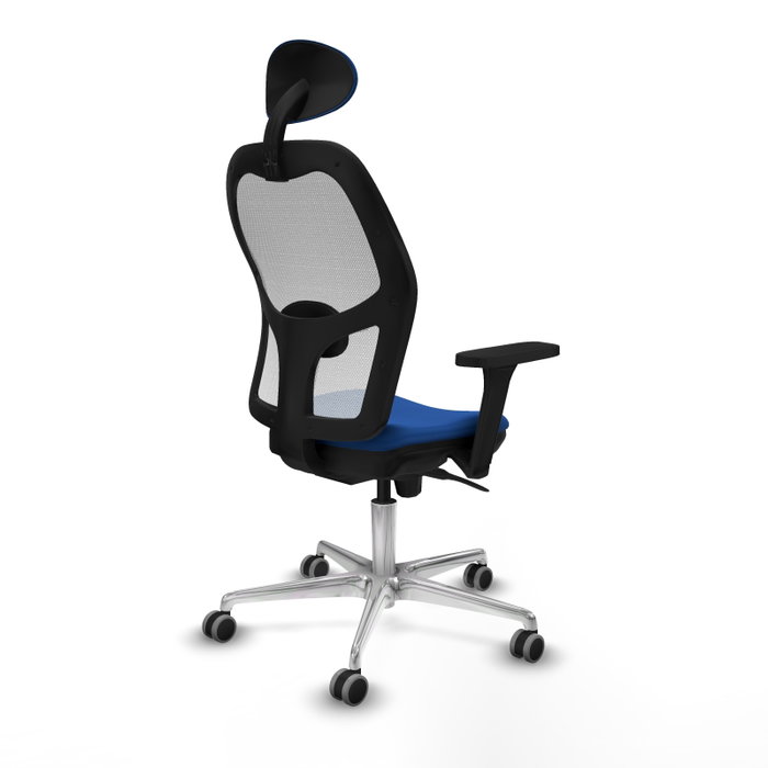 PIQUERAS Y CRESPO Silla de oficina Jorquera con mecanismo Sincro, Azul y Blanco PIQUERAS Y CRESPO Silla de oficina Jorquera con mecanismo Sincro, Azul y Blanco