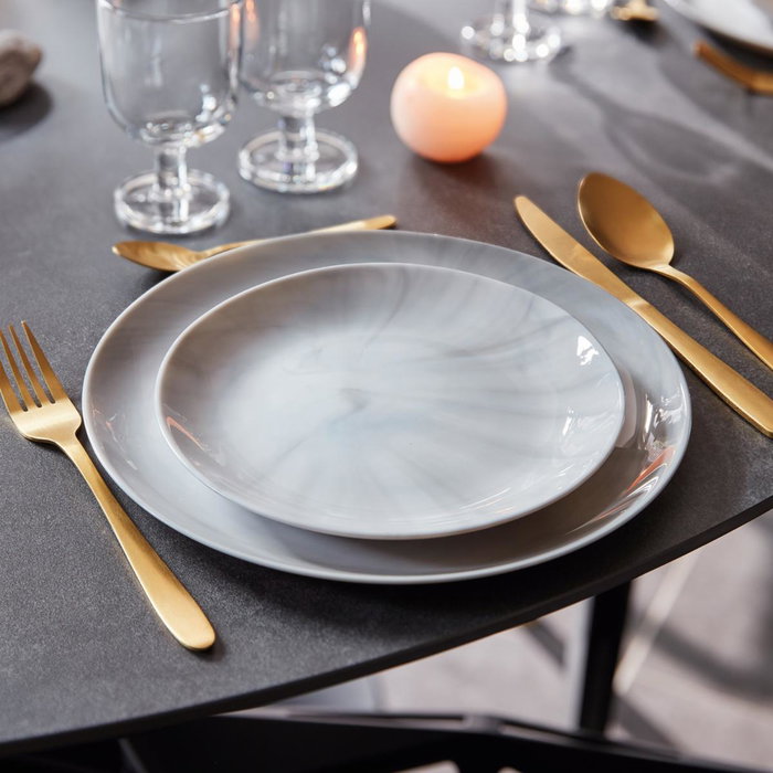 Vajilla Opal Diwali Granit Marb Luminarc 18 Piezas - 6 Personas