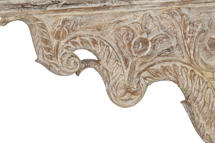 DKD Home Decor Consola de Madera con Tallas Antiguas Natural