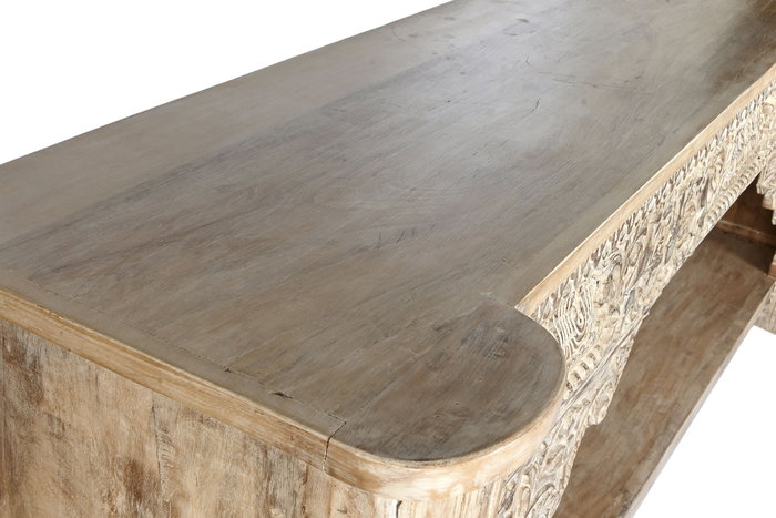 DKD Home Decor Consola de Madera con Tallas Antiguas Natural