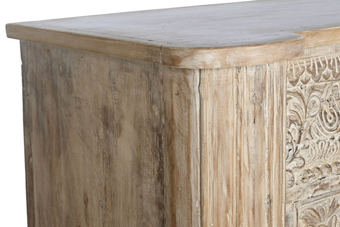 DKD Home Decor Consola de Madera con Tallas Antiguas Natural