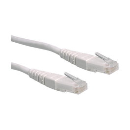 ROLINE Patch Cord Cable UTP Categoría 6 Clase E 5m Blanco, Cat6, RJ-45 Macho, 23 AWG, EIA/TIA 568