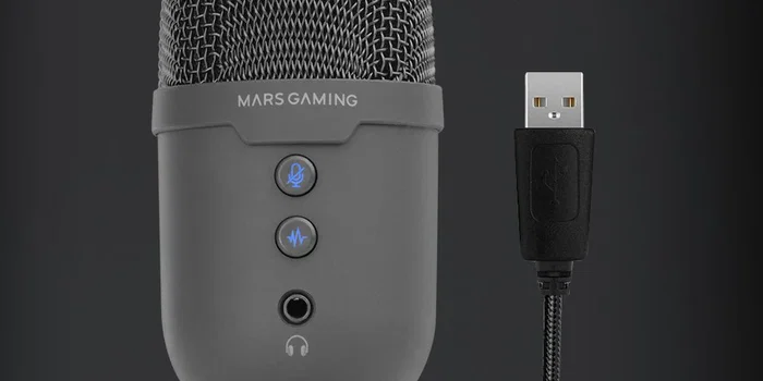 Mars Gaming Micrófono de Mesa Compacto USB MMIC-CX Negro con Cancelación de Ruido ENC, ARGB y Sonido 196kHz/24bits para Streaming, Gaming y Podcast