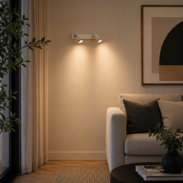 Ideal Lux Aplique de Pared Alfa-1 con 2 Luces GU10
