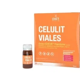 HERBORA Diet Prime Celulit 15 Viales - Complemento Alimenticio para la Celulitis con Centella Asiática, Ruscus, Vid Roja, Cobre, Biotina y Cromo
