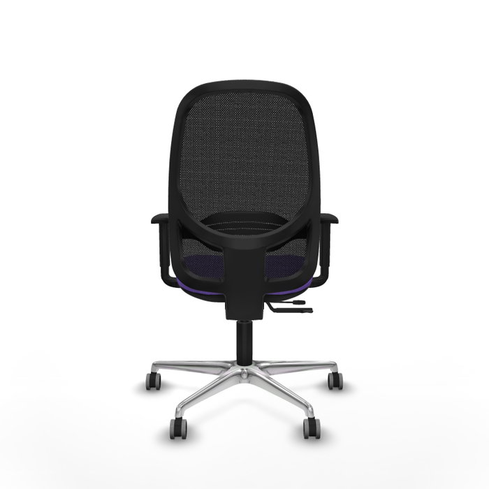PIQUERAS Y CRESPO Silla de oficina Cilanco con mecanismo Sincro/Traslack, Lila y Negro