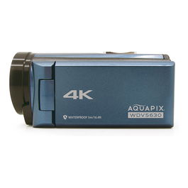 Easypix Aquapix WDV5630 Videocámara Sumergible 4K Ultra HD, 13 MP CMOS, Pantalla 3", 18x Zoom, Resistente al Agua 5 m, Color Gris Azul
