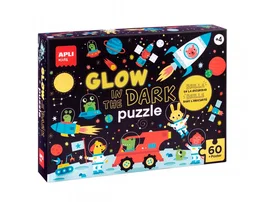 APLI Puzle Educativo Espacio 60 Piezas Glow in the Dark