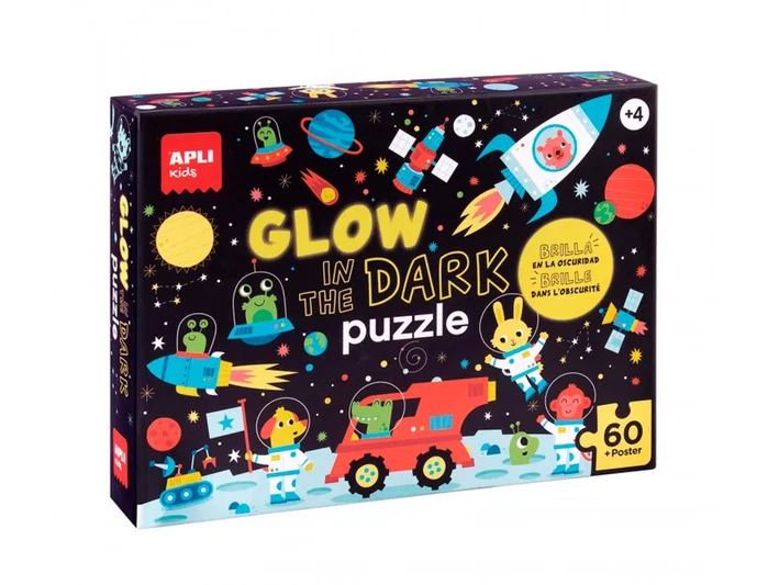 APLI Puzle Educativo Espacio Glow in the Dark 60 Piezas APLI Puzle Educativo Espacio Glow in the Dark 60 Piezas