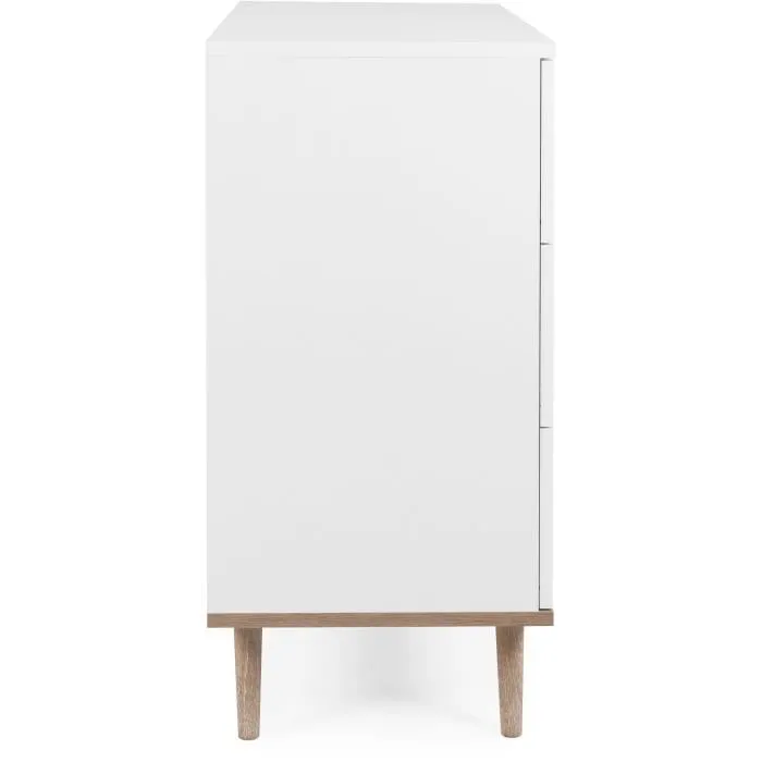 Göteborg Cómoda de Cajones - 3 Cajones - Roble Sonoma Blanco - L 79.8 x D 40 x H 86.5 cm - GOTEBORG003034