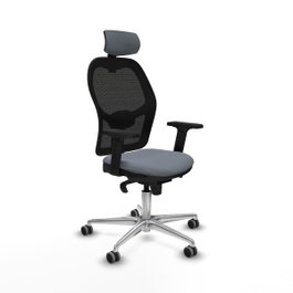 PIQUERAS Y CRESPO Silla de oficina Jorquera con mecanismo Sincro, Gris y Negro