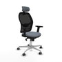 PIQUERAS Y CRESPO Silla de oficina Jorquera con mecanismo Sincro, Gris y Negro