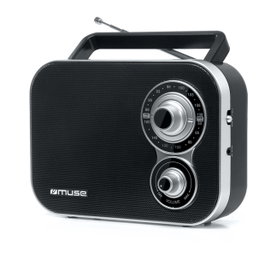 MUSE Radio AC/DC Muse Negro con Toma de Auriculares