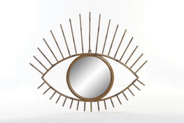 DKD Home Decor Espejo Metal 63x4x53 Ojo Natural