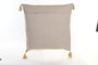 DKD Home Decor Cojín de Algodón Beige con Rombos Desgastados Sanki