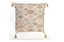 DKD Home Decor Cojín de Algodón Beige con Rombos Desgastados Sanki