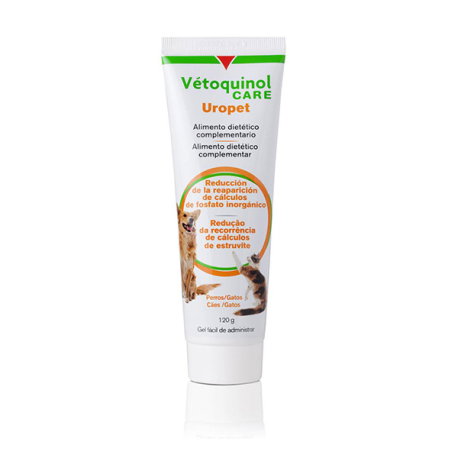Vetoquinol Uropet Alimento Dietético Complementario 120 gr para Perros y Gatos - Reducción de Cálculos de Fosfato Vetoquinol Uropet Alimento Dietético Complementario 120 gr para Perros y Gatos - Reducción de Cálculos de Fosfato