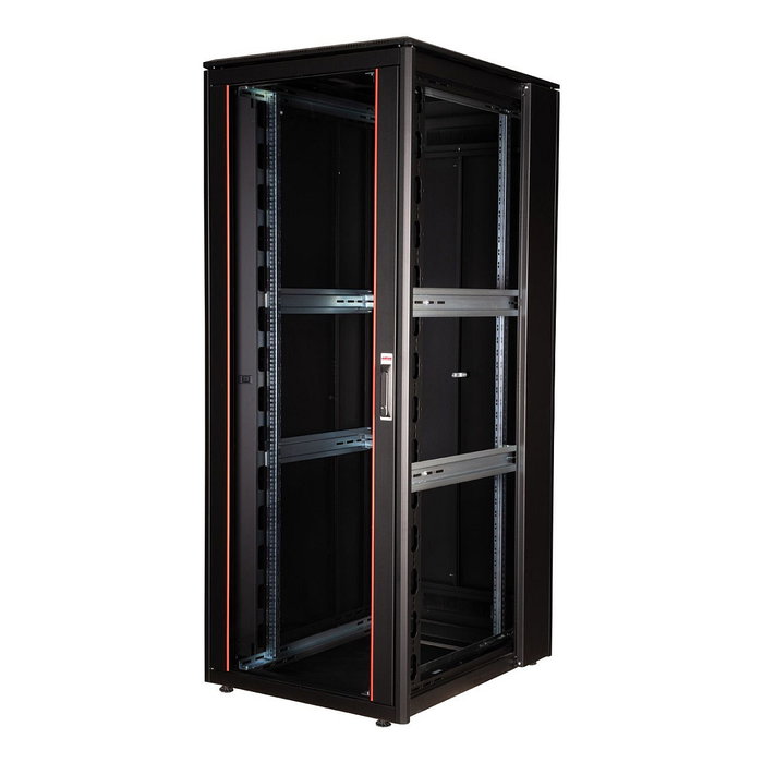 ROLINE Bastidor de Red Rack Pro de 19 Pulgadas, 42 HE, Negro, Vidrio, 800x1000x2053 mm, Capacidad 600 kg, 130.6 kg, Referencia 26.21.0233