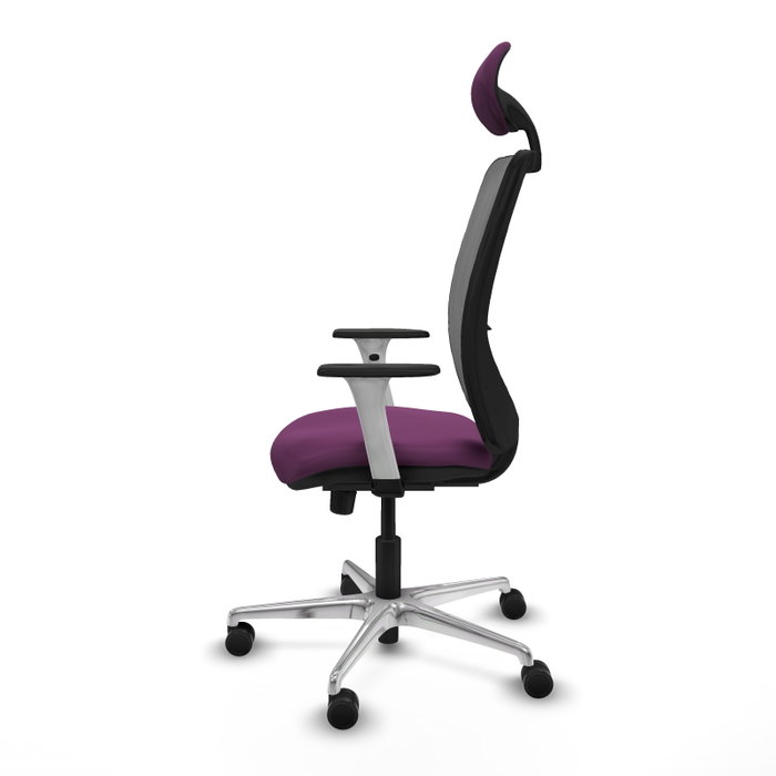 PIQUERAS Y CRESPO Silla de oficina Zulema con mecanismo Sincro, Morado y Gris