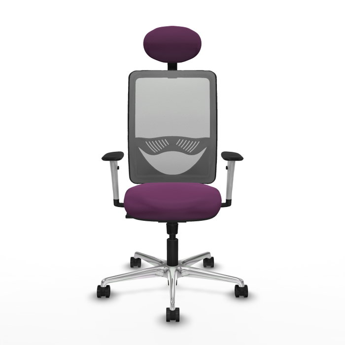 PIQUERAS Y CRESPO Silla de oficina Zulema con mecanismo Sincro, Morado y Gris