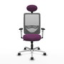 PIQUERAS Y CRESPO Silla de oficina Zulema con mecanismo Sincro, Morado y Gris