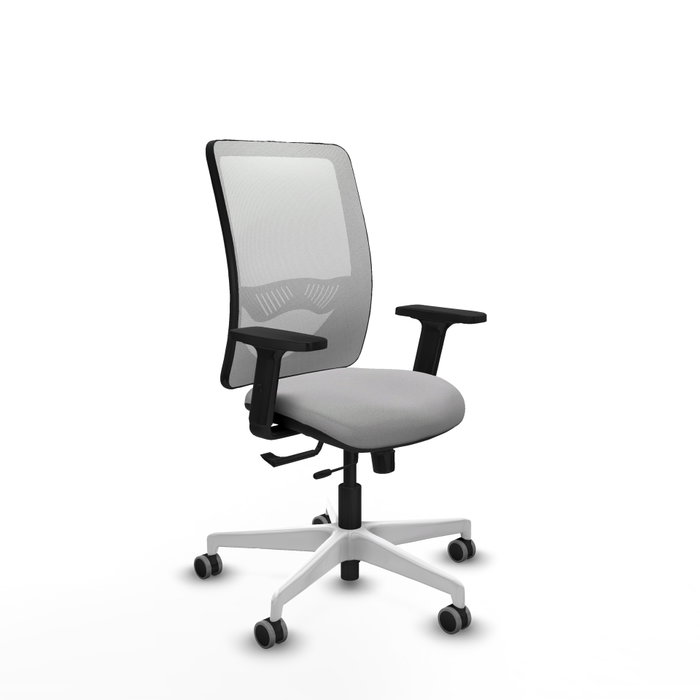 PIQUERAS Y CRESPO Silla de oficina Zulema con mecanismo Sincro/Traslack Gris claro/Blanco PIQUERAS Y CRESPO Silla de oficina Zulema con mecanismo Sincro/Traslack Gris claro/Blanco