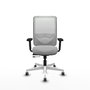 PIQUERAS Y CRESPO Silla de oficina Zulema con mecanismo Sincro/Traslack Gris claro/Blanco