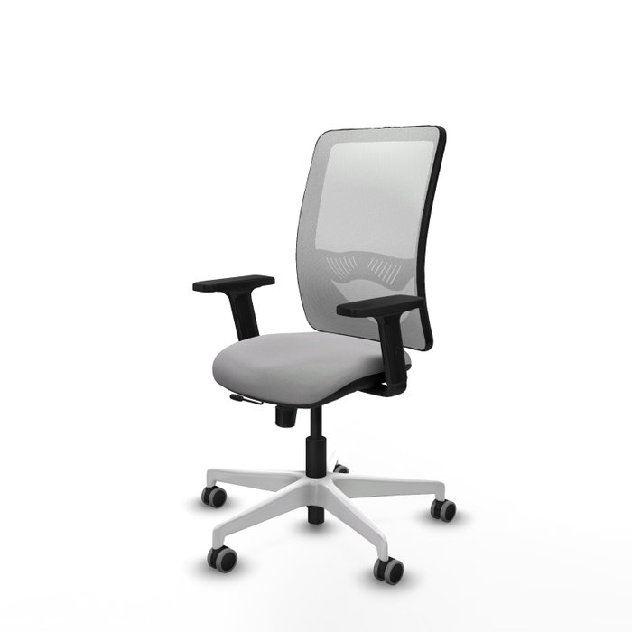 PIQUERAS Y CRESPO Silla de oficina Zulema con mecanismo Sincro/Traslack Gris claro/Blanco PIQUERAS Y CRESPO Silla de oficina Zulema con mecanismo Sincro/Traslack Gris claro/Blanco
