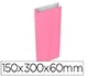 Basika Sobre S Rosa con Fuelle Celulosa para Regalo 150x300x60 mm Paquete de 25 Unidades