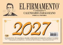 CALENDARIO ZARAGOZANO Calendario nevera zaragozano 2027