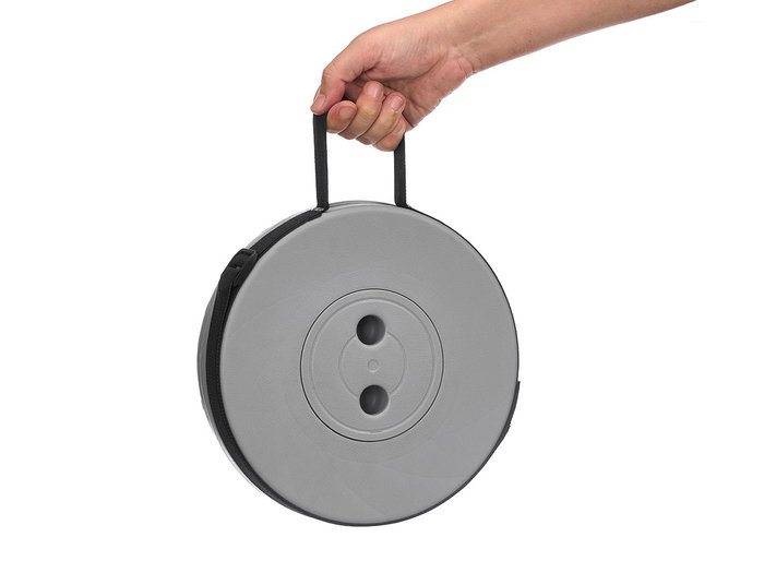 Kipit Taburete Plegable Gris de Plástico ABS 25x7,5x25 cm (Set de 8)