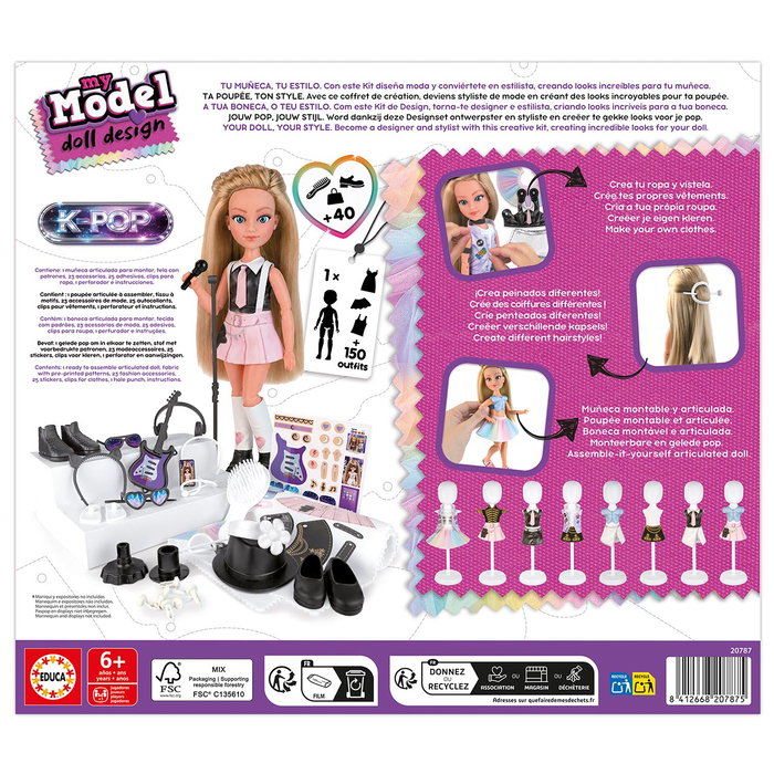EDUCA My Model Doll Design K-Pop EDUCA My Model Doll Design K-Pop