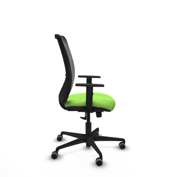 PIQUERAS Y CRESPO Silla de oficina Zulema con mecanismo Sincro, color Pistacho y Negro