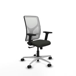 PIQUERAS Y CRESPO Silla de oficina Motilla con mecanismo Sincro, Negro y Blanco