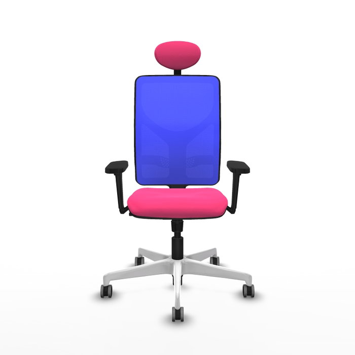 PIQUERAS Y CRESPO Silla de oficina Motilla con Mecanismo Sincro, Rosa y Azul