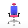 PIQUERAS Y CRESPO Silla de oficina Motilla con Mecanismo Sincro, Rosa y Azul