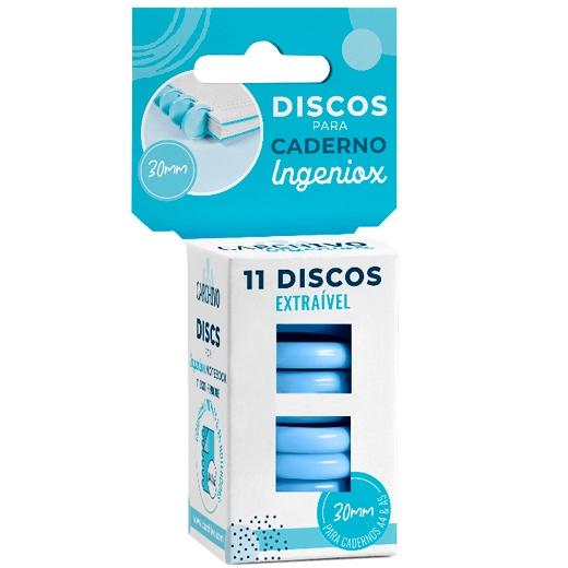 Carchivo Estuche 11 Discos 30 mm Plástico Azul para Cuaderno Ingeniox Carchivo Estuche 11 Discos 30 mm Plástico Azul para Cuaderno Ingeniox