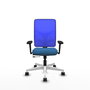 PIQUERAS Y CRESPO Silla de oficina Motilla con mecanismo Sincro/Traslack Azul