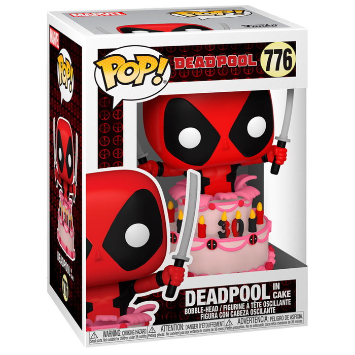 Funko Figura POP Marvel Deadpool 30th Deadpool in Cake Vinilo 9cm Caja Regalo Funko Figura POP Marvel Deadpool 30th Deadpool in Cake Vinilo 9cm Caja Regalo