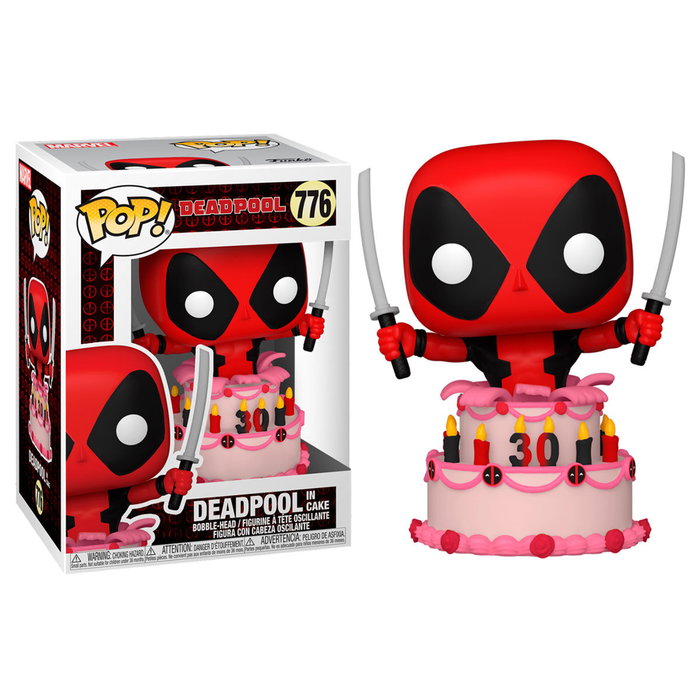 Funko Figura POP Marvel Deadpool 30th Deadpool in Cake Vinilo 9cm Caja Regalo Funko Figura POP Marvel Deadpool 30th Deadpool in Cake Vinilo 9cm Caja Regalo