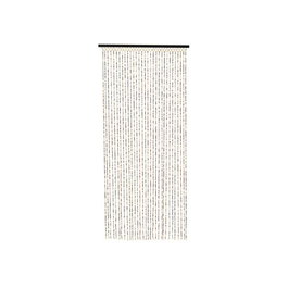 Decoris Cortina de Bambú para Puerta, Color Marrón, 90 x 200 cm, Barra Superior Negra