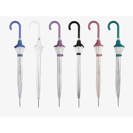 C-Collection Paraguas largo automático transparente ø93 cm resistente al viento colores surtidos