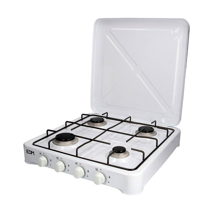 Edm Cocina de gas esmaltada 4 fuegos Blanco Edm Cocina de gas esmaltada 4 fuegos Blanco